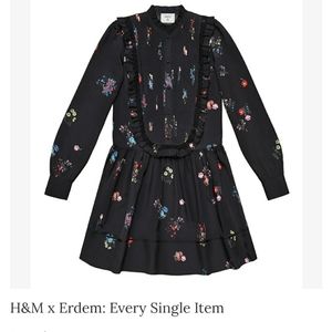 ERDEM x H&M Black Floral Dress